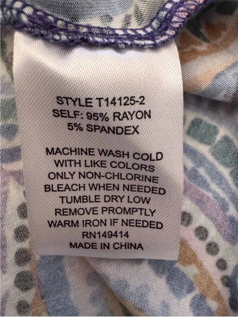 Johnny Was Janie Favorite Crew Neck Draped Tee Ruta print Paisley Boho L - Picture 5 of 7